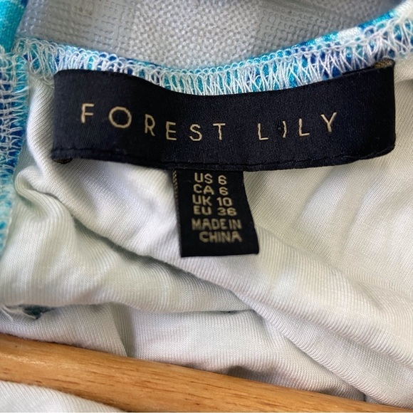 Forest Lily maxi dress blue white bohemian size 6 sleeveless lightweight jersey - Picture 3 of 16